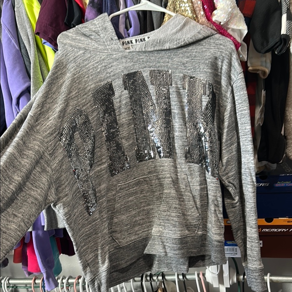 PINK Victoria's Secret Gray Hoodie